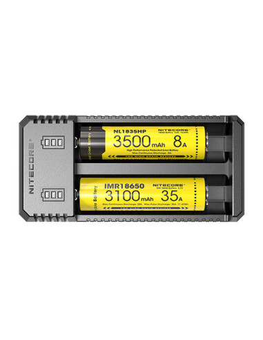 Recargue Dos Bater&iacute;as Simult&aacute;neamente con el Cargador Nitecore Eficaz