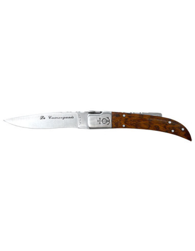 Couteau R&eacute;gional Le Camarguais N&deg;10 Trident soud&eacute; Manche Amourette Lame 100mm - 14874 - Khurts.com