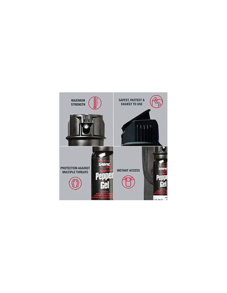 Verteidigungsspray Sabre Red 2in1 MK-3 Pepper Gel - 15025 - Khurts.com
