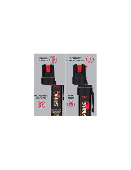 Verteidigungsspray Sabre Red 3in1 Pepper Spray + Clip - 15036 - Khurts.com