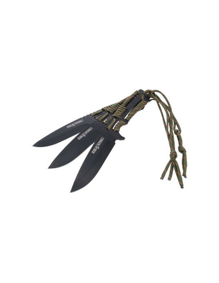 Set mit 3 Wurfmessern Cold Steel Paracord-Griff - 15148 - Khurts.com
