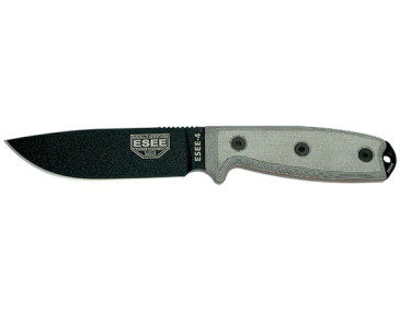 Feststehendes Messer ESEE-4 - Schwarze Klinge - 15794 - Khurts.com