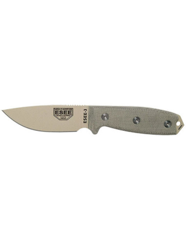 Cuchillo ESEE-3 Desierto : Precisi&oacute;n y Durabilidad para el Exterior