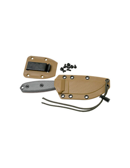 Couteau Fixe ESEE-3 - Noir - Lame Mixte - Pommeau modifi&eacute; - 15808 - Khurts.com