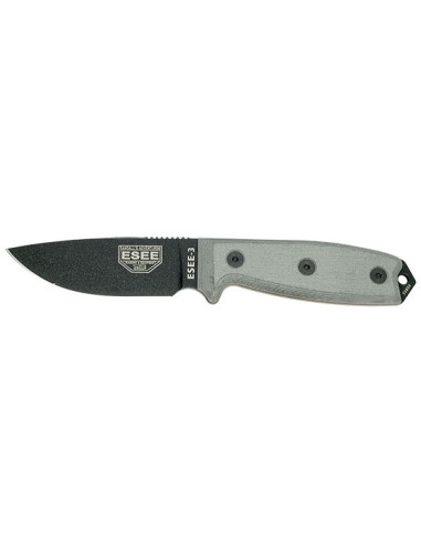 Coltello ESEE-3 Nero : Precisione e Durata per Avventurieri