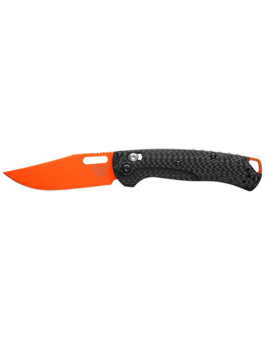 Klappmesser Benchmade Mini Taggedout Orange Klinge Grau-Schwarzer Griff - 16185 - Khurts.com