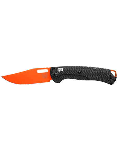 Klappmesser Benchmade Mini Taggedout Orange Klinge Grau-Schwarzer Griff - 16185 - Khurts.com