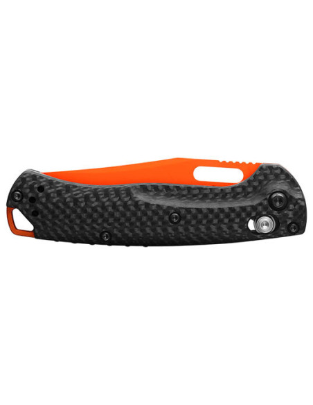 Couteau Pliant Benchmade Mini Taggedout Lame Orange Manche Gris Noir - 16187 - Khurts.com