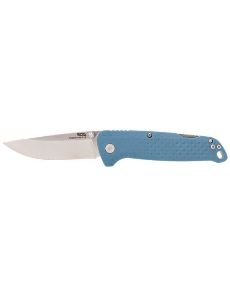 SOG Adventurer LB Blue Folding Knife - Precision and Safety