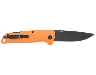 SOG Adventurer LB Folding Knife: Orange Precision and Safety 2