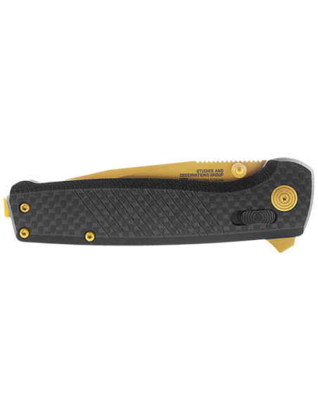 SOG Terminus XR LTE Folding Knife: Gold Elegance and Precision