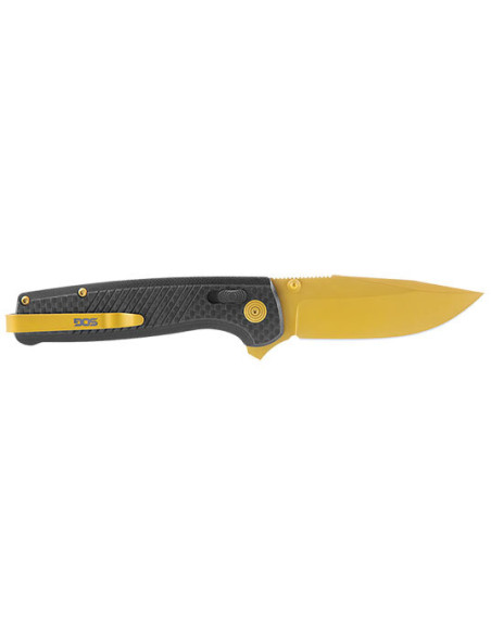 SOG Terminus XR LTE Folding Knife: Gold Elegance and Precision