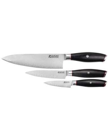 Coffret 3 Messer Wusaki San Mai 10Cr15 - 16952 - Khurts.com