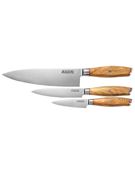 Coffret 3 Messer Wusaki Damas 10Cr - 16956 - Khurts.com
