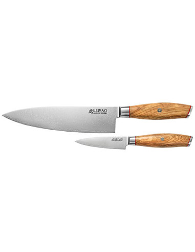 Wusaki Damascus 10Cr Set: Precision and Elegance in the Kitchen