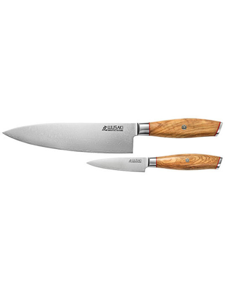 Wusaki Damascus 10Cr Set: Precision and Elegance in the Kitchen