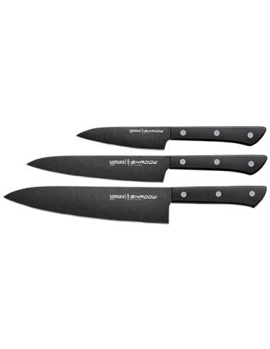 Coffret 3 Messer Samura Shadow - 16962 - Khurts.com
