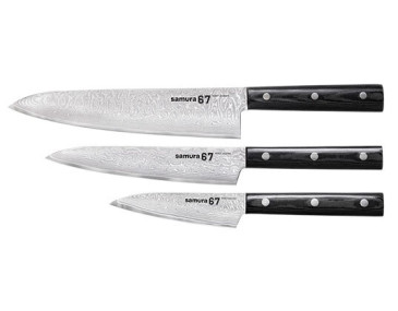 Coffret 3 Messer Samura Damascus 67 - 16963 - Khurts.com