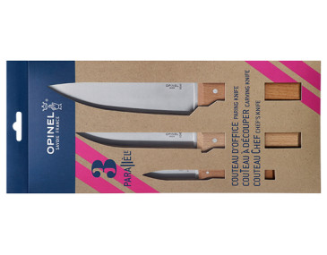 Set de 3 Couteaux Opinel Trio Parall&egrave;le - 17010 - Khurts.com