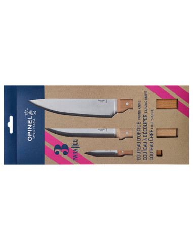 Set of 3 Opinel Knives: Precision and Elegance in the Kitchen