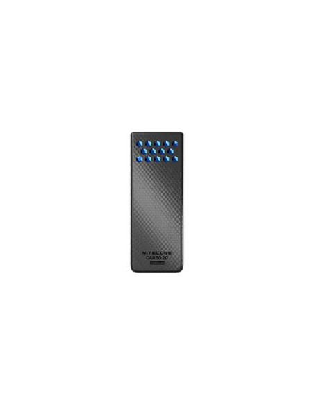 Akku CARBO20 Blau: 20 000mAh, Leicht und Wasserdicht IPX-8