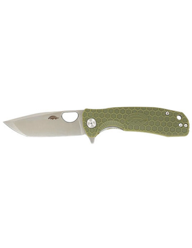 Cuchillo Honey Badger Tanto Verde : Precisi&oacute;n y Seguridad EDC