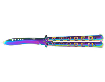 Schmetterlingmesser JKR Rainbow: Eleganz und Kukri-Pr&auml;zision
