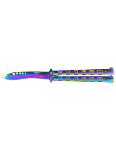 JKR Rainbow Butterfly Knife: Elegance and Kukri Precision
