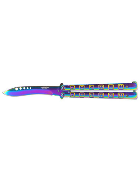 JKR Rainbow Butterfly Knife: Elegance and Kukri Precision