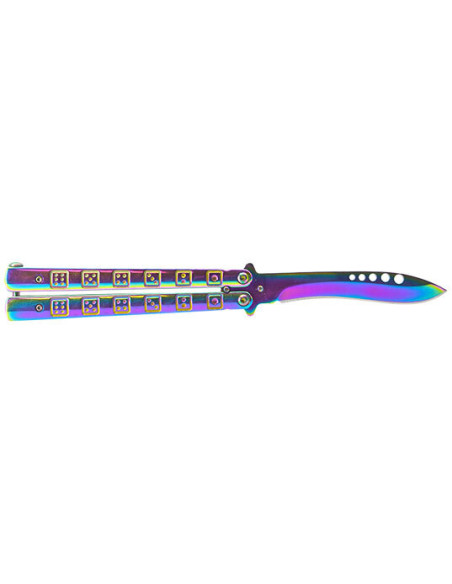 JKR Rainbow Butterfly Knife: Elegance and Kukri Precision