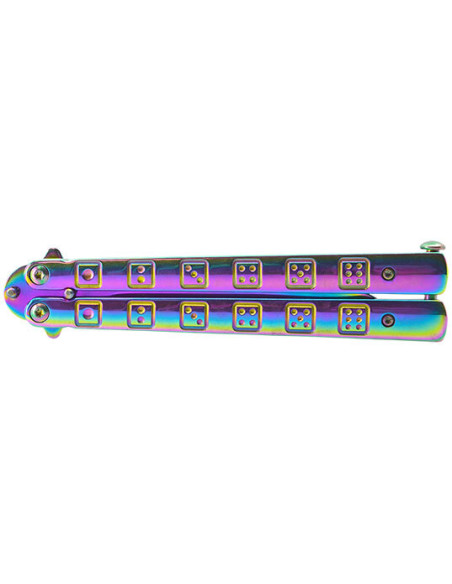 JKR Rainbow Butterfly Knife: Elegance and Kukri Precision