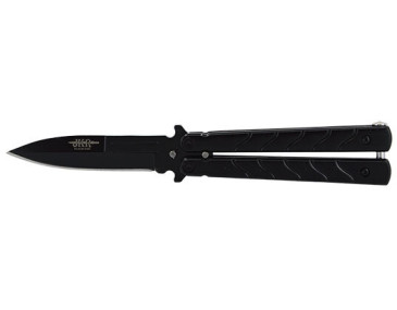 Schmetterlingsmesser JKR Mini : Kompakte Pr&auml;zision, Schwarze Eleganz