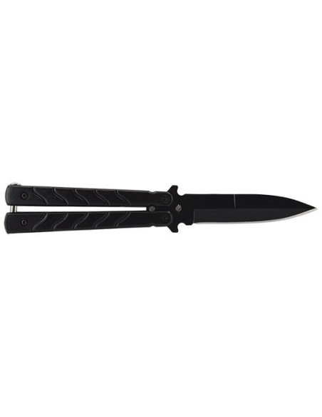 JKR Mini Butterfly Knife: Compact Precision, Black Elegance