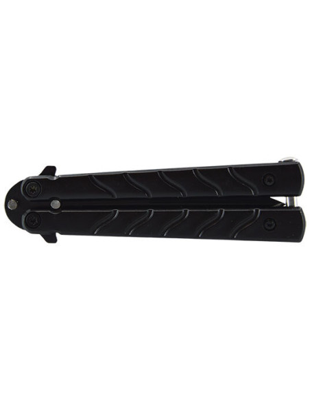 JKR Mini Butterfly Knife: Compact Precision, Black Elegance