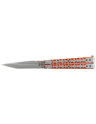 Schmetterlingsmesser JKR Orange : Eleganz und Pr&auml;zision im Alltag