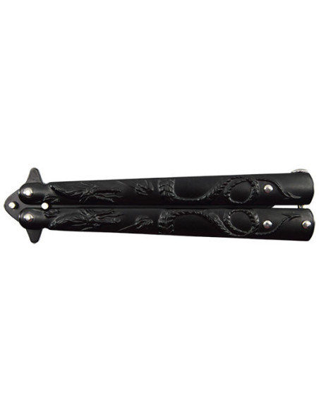 Schmetterlingsmesser JKR Dragon Negro : Un&uuml;bertroffene Eleganz und Pr&auml;zision