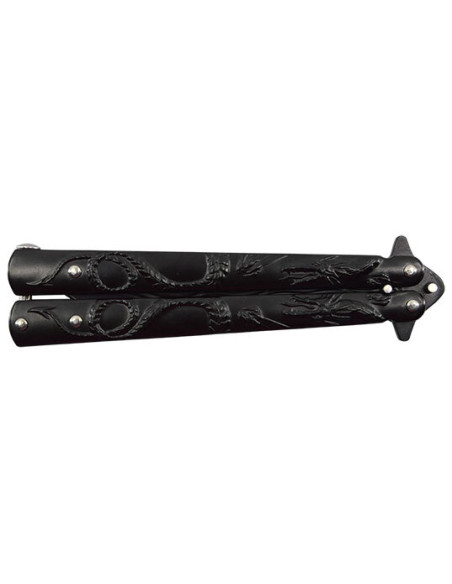 Schmetterlingsmesser JKR Dragon Negro : Un&uuml;bertroffene Eleganz und Pr&auml;zision