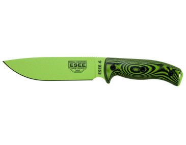 ESEE-6 Venom Green &ndash; 1095 steel survival fixed blade knife