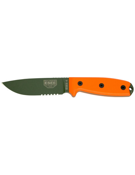 ESEE-4 green combo blade &ndash; discretion and field versatility