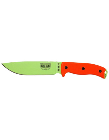ESEE-6 Venom Green & Orange &ndash; Full Tang Survival Knife