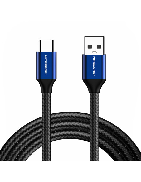 C&acirc;ble USB-C Nitecore, charge et transfert fiables