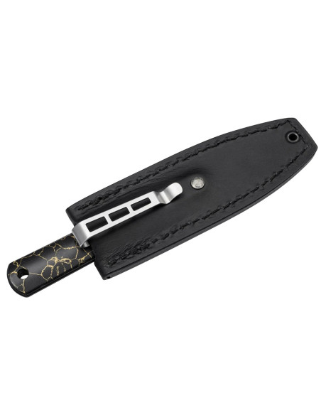 Boker BFF Packlite TruStone Black, lightweight fixed neck knife