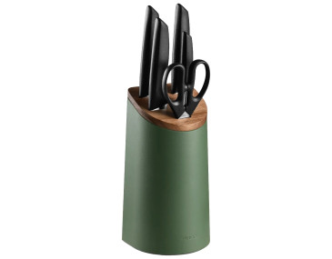 Arcos Niza 5-Knife Block, Stainless Steel and Storage