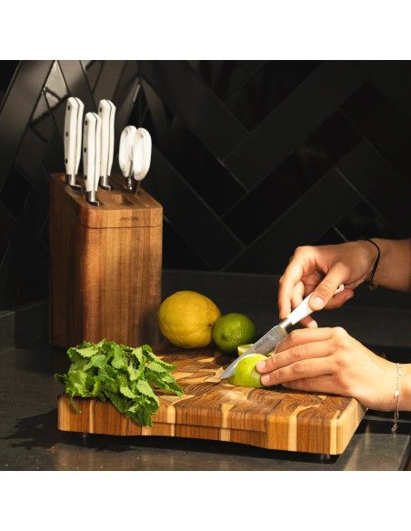 5-Messer-Block Arcos Riviera Blanc Pure, organisierte K&uuml;che
