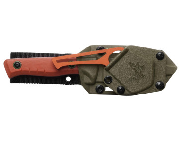 Benchmade SlipRidge Fixed Combo Blade Rust Orange Field Knife 2
