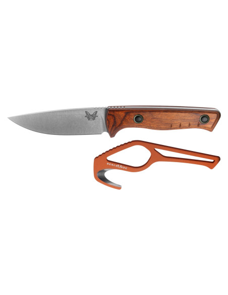 Benchmade SlipRidge Fixed Wood &ndash; combo blade, wood handle
