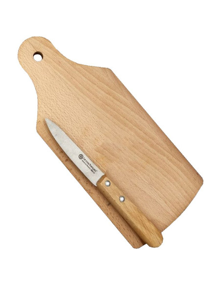 Estuche Le Coq Fran&ccedil;ais &ndash; Tabla 20x11 cm y cuchillo de oficio