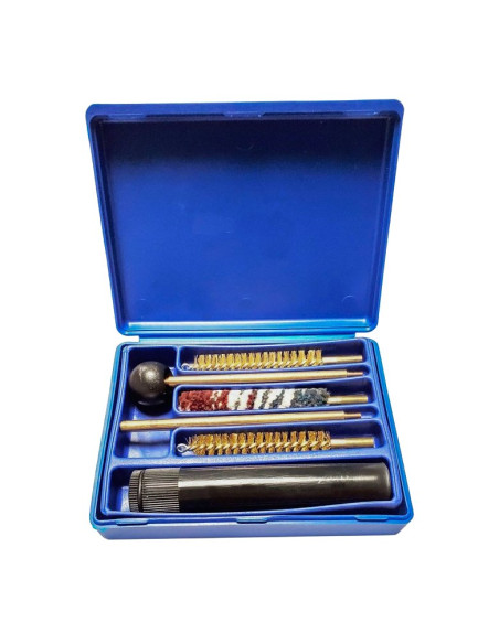 Kit de nettoyage calibre 9 mm pour arme de poing Megaline Bleu Laiton