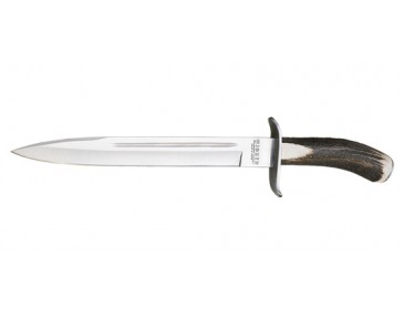 Feststehendes Messer Joker Dolch Klinge 255 mm Griff Hirschhorn natur