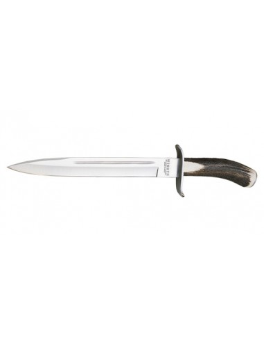 Feststehendes Messer Joker Dolch Klinge 255 mm Griff Hirschhorn natur